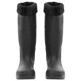 Vidaxl Regenstiefel mit abnehmbaren Socken Größe 39 PVC schwarz