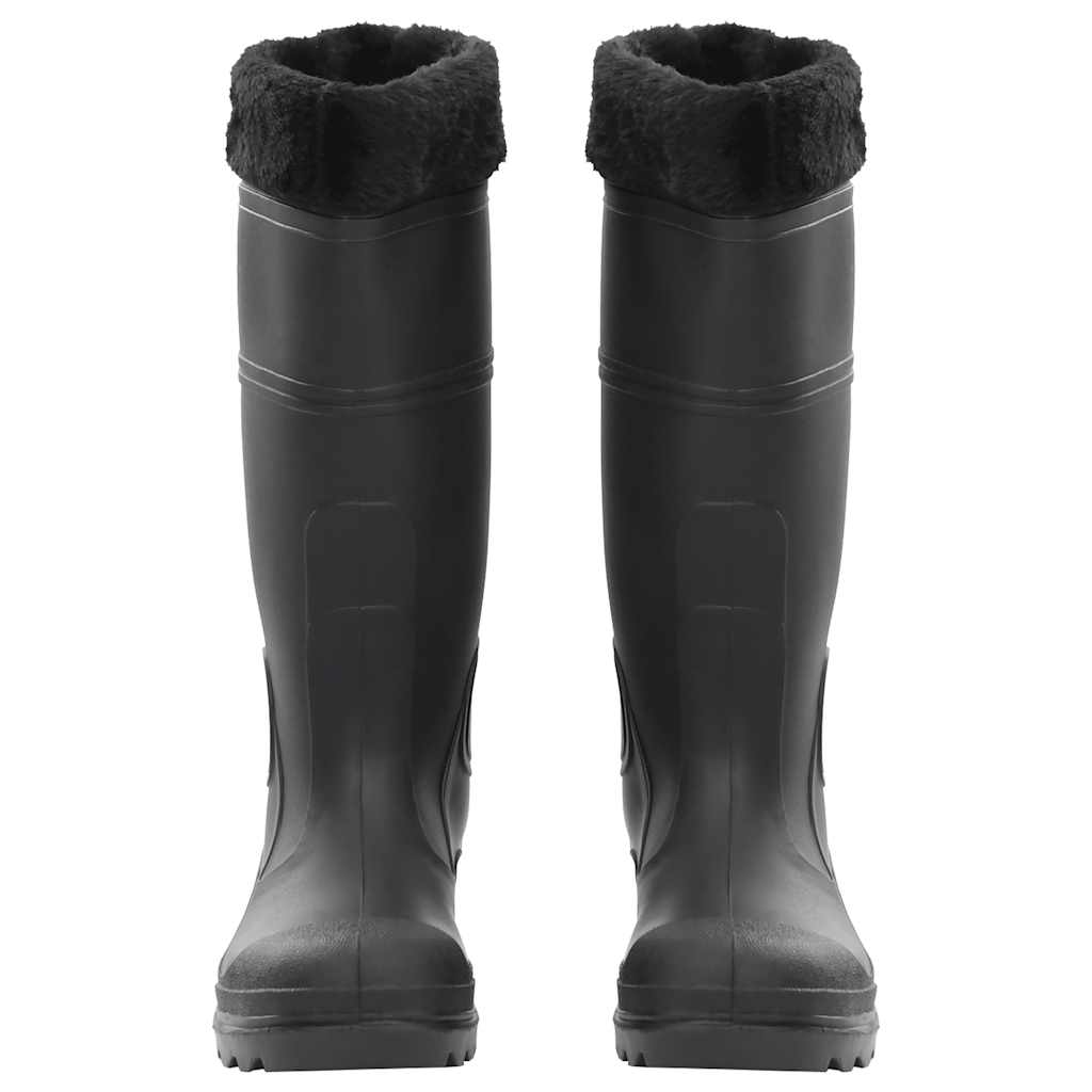 VidaXL Regenstiefel mit abnehmbaren Socken Größe 40 PVC schwarz