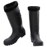 Vidaxl Regenstiefel mit abnehmbaren Socken Größe 41 PVC schwarz
