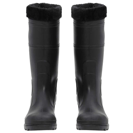 Vidaxl Regenstiefel mit abnehmbaren Socken Größe 42 PVC schwarz