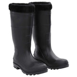 Vidaxl Regenstiefel mit abnehmbaren Socken Größe 43 PVC schwarz
