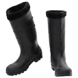 Vidaxl Regenstiefel mit abnehmbaren Socken Größe 43 PVC schwarz