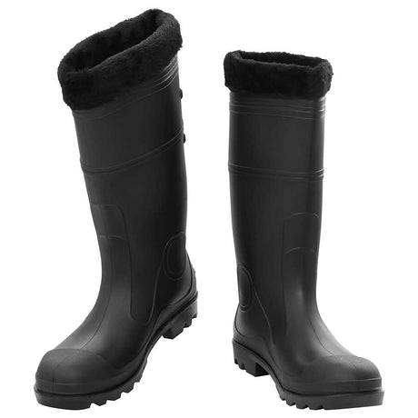 Vidaxl Regenstiefel mit abnehmbaren Socken Größe 46 PVC schwarz