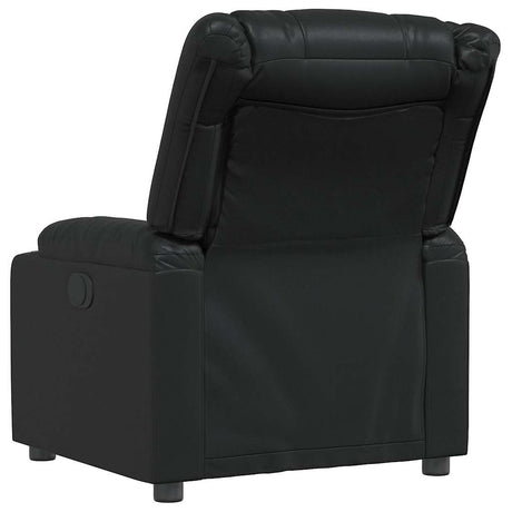 Vidaxl fauteuil verstelbaar kunstleer zwart