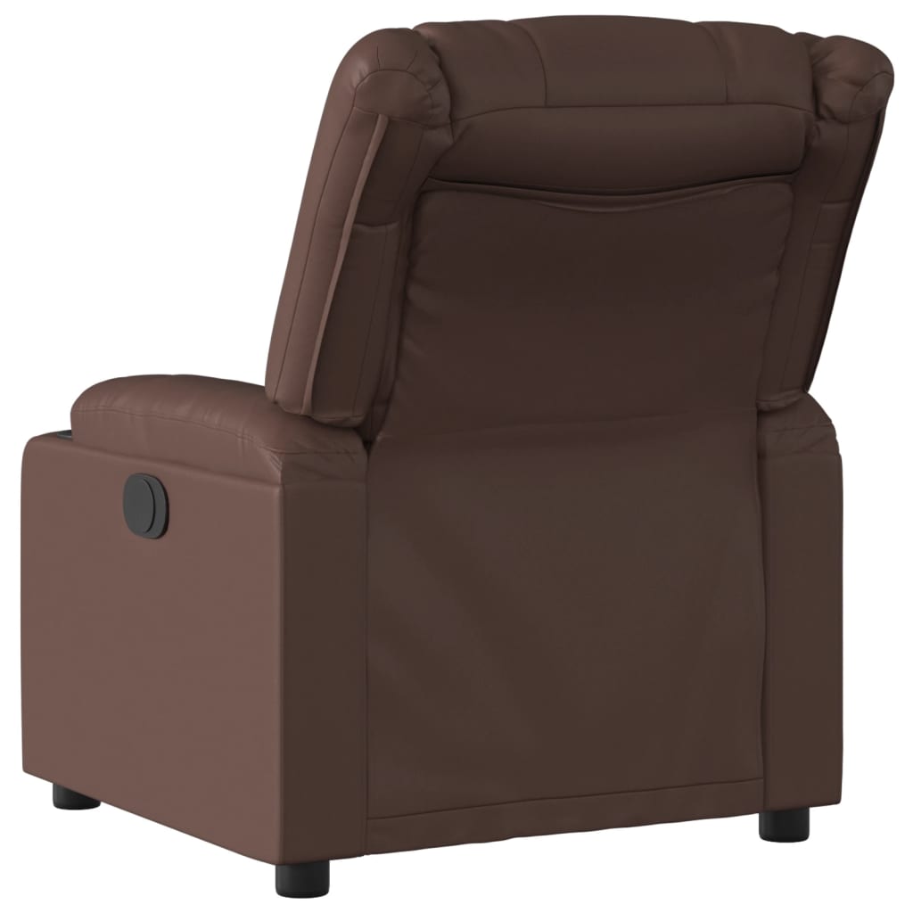 Vidaxl fauteuil verstelbaar kunstleer bruin