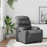 Vidaxl fauteuil verstelbaar kunstleer grijs