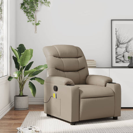 Vidaxl massagestoel verstelbaar kunstleer cappuccinokleurig