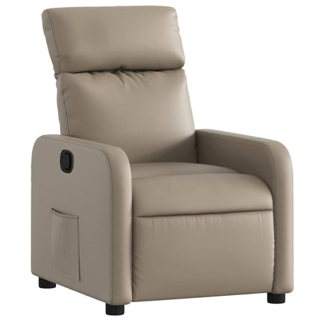 Vidaxl fauteuil verstelbaar kunstleer cappuccinokleurig