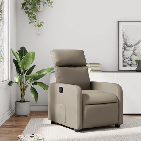Vidaxl fauteuil verstelbaar kunstleer cappuccinokleurig