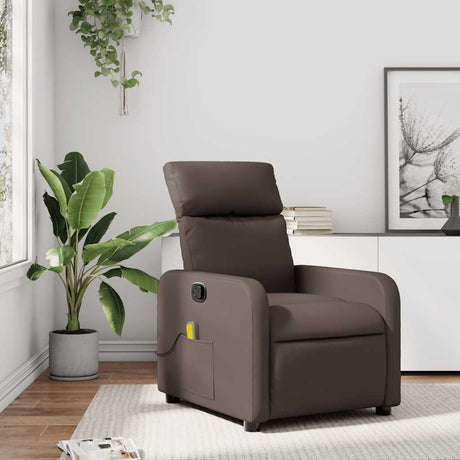 Vidaxl massagestoel verstelbaar kunstleer bruin