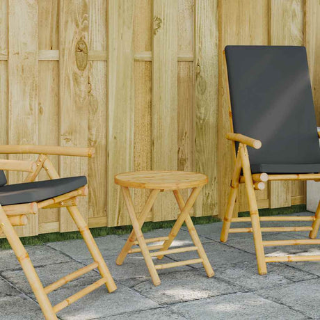 Vidaxl tuintafel inklapbaar ø 45x45 cm bamboe