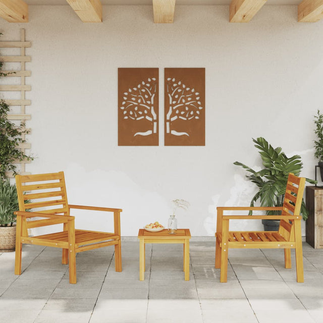 Vidaxl tuinfauteuil 2 stuks 66,5 x 65 x 81 cm massief acaciahout