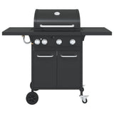 VidaXL Gasgrill mit 4 Brennern, pulverbeschichteter Stahl, schwarz