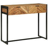 Vidaxl wandtafel met lade bruin 90 x 35 x 75 cm massief acaciahout
