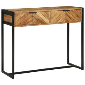 Vidaxl wandtafel met lade bruin 90 x 35 x 75 cm massief acaciahout