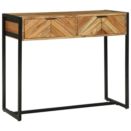 Vidaxl wandtafel met lade bruin 90 x 35 x 75 cm massief acaciahout