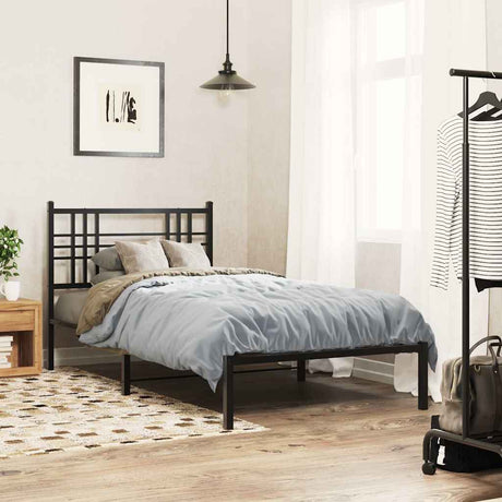 Vidaxl vervangend hoofdbord 100 cm metaal zwart