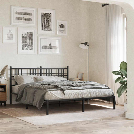 Vidaxl vervangend hoofdbord 160 cm metaal zwart
