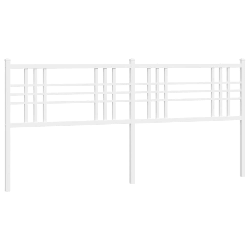 Vidaxl vervangend hoofdbord 193 cm metaal wit