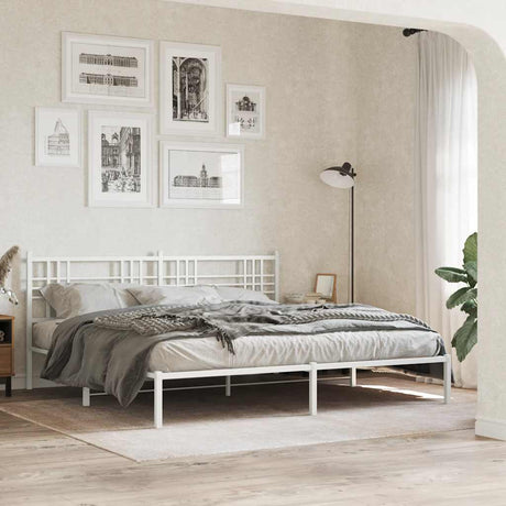 Vidaxl vervangend hoofdbord 193 cm metaal wit