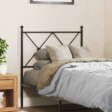 Vidaxl vervangend hoofdbord 75 cm metaal zwart
