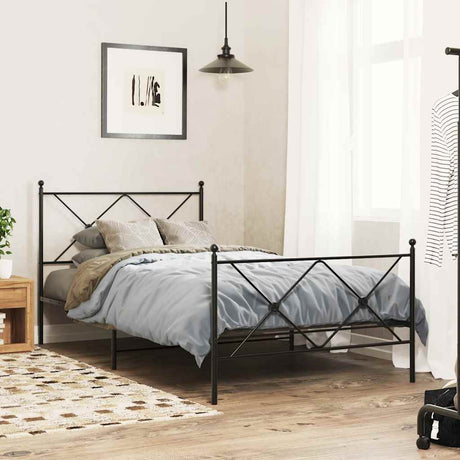 Vidaxl vervangend hoofdbord 100 cm metaal zwart