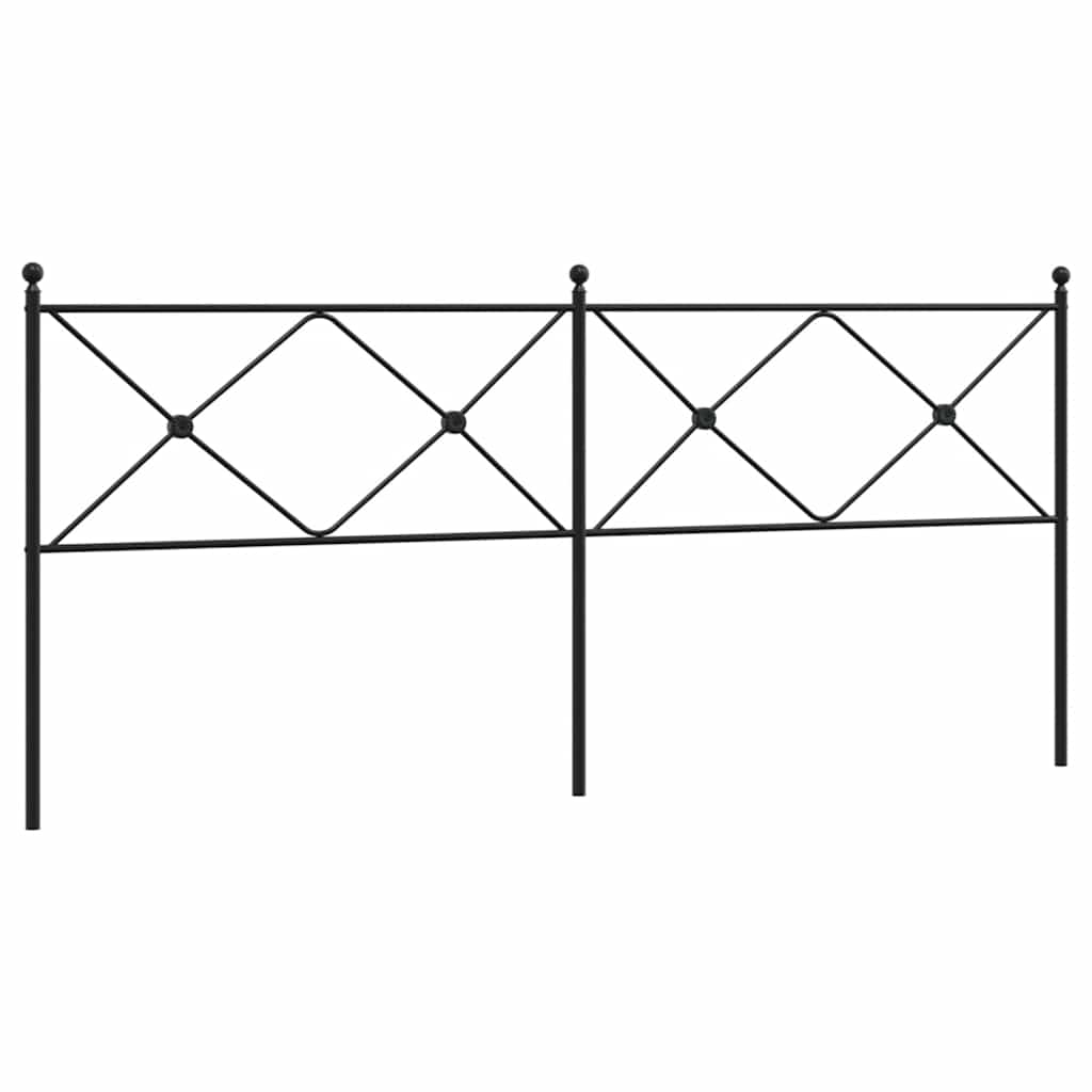 Vidaxl vervangend hoofdbord 193 cm metaal zwart