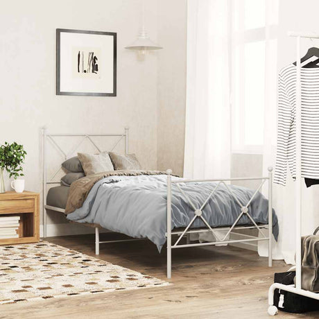 Vidaxl vervangend hoofdbord 75 cm metaal wit