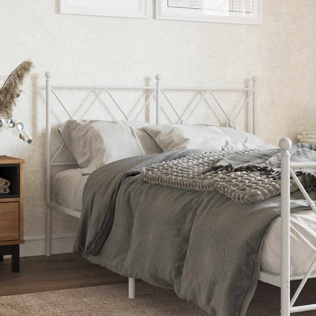 Vidaxl vervangend hoofdbord 120 cm metaal wit