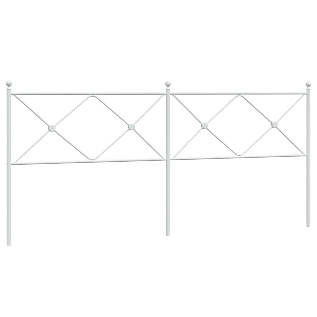 Vidaxl vervangend hoofdbord 200 cm metaal wit
