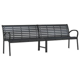 Vidaxl tuinbank dubbel 231 cm staal en hkc zwart