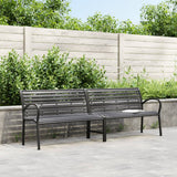 Vidaxl tuinbank dubbel 231 cm staal en hkc zwart