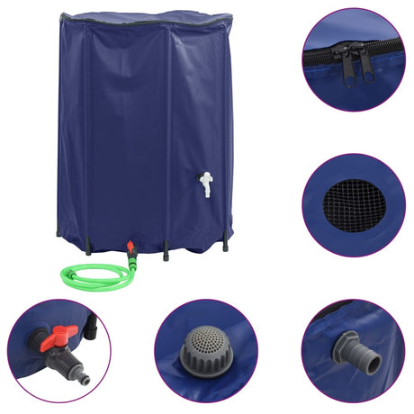 VidaXL Wassertank mit Wasserhahn faltbar 1350 l PVC