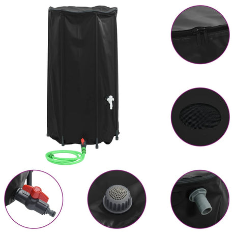 Vidaxl watertank met kraan opvouwbaar 100 l pvc