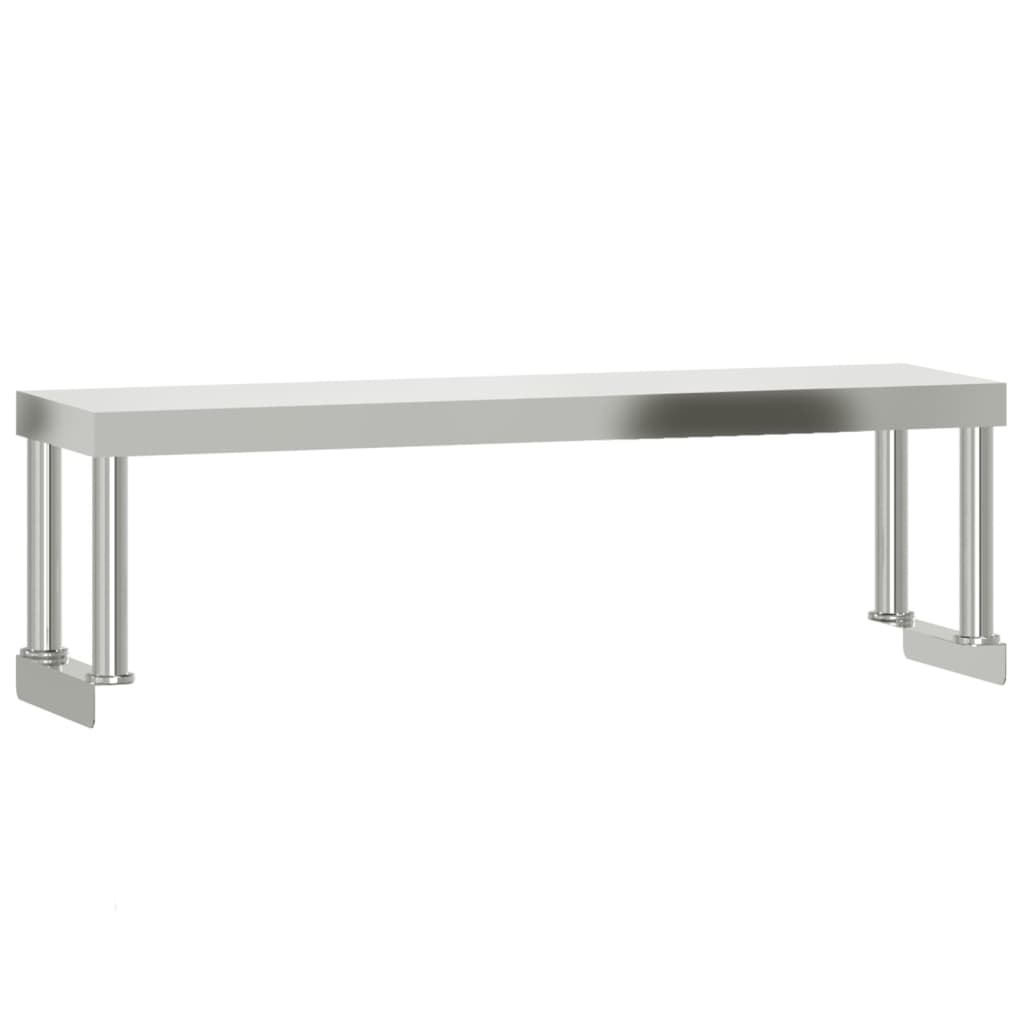 Vidaxx Erhöhung für Arbeitstisch 110x30x35 cm Edelstahl