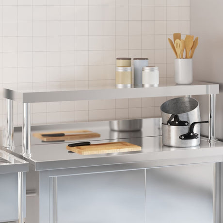 Vidaxx Erhöhung für Arbeitstisch 110x30x35 cm Edelstahl
