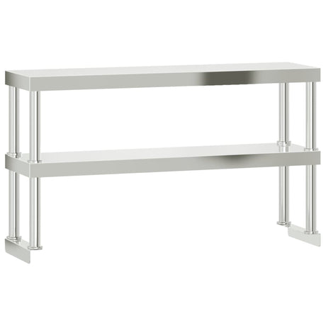 Vidaxx Erhöhung für Arbeitstisch 2-lagig 110x30x65 cm Edelstahl