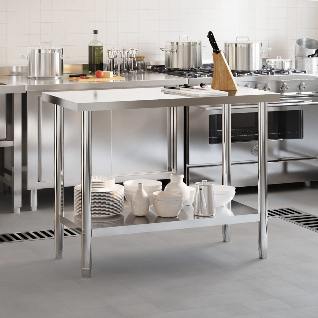 Vidaxx Küchenarbeitstisch 110x55x85 cm Edelstahl