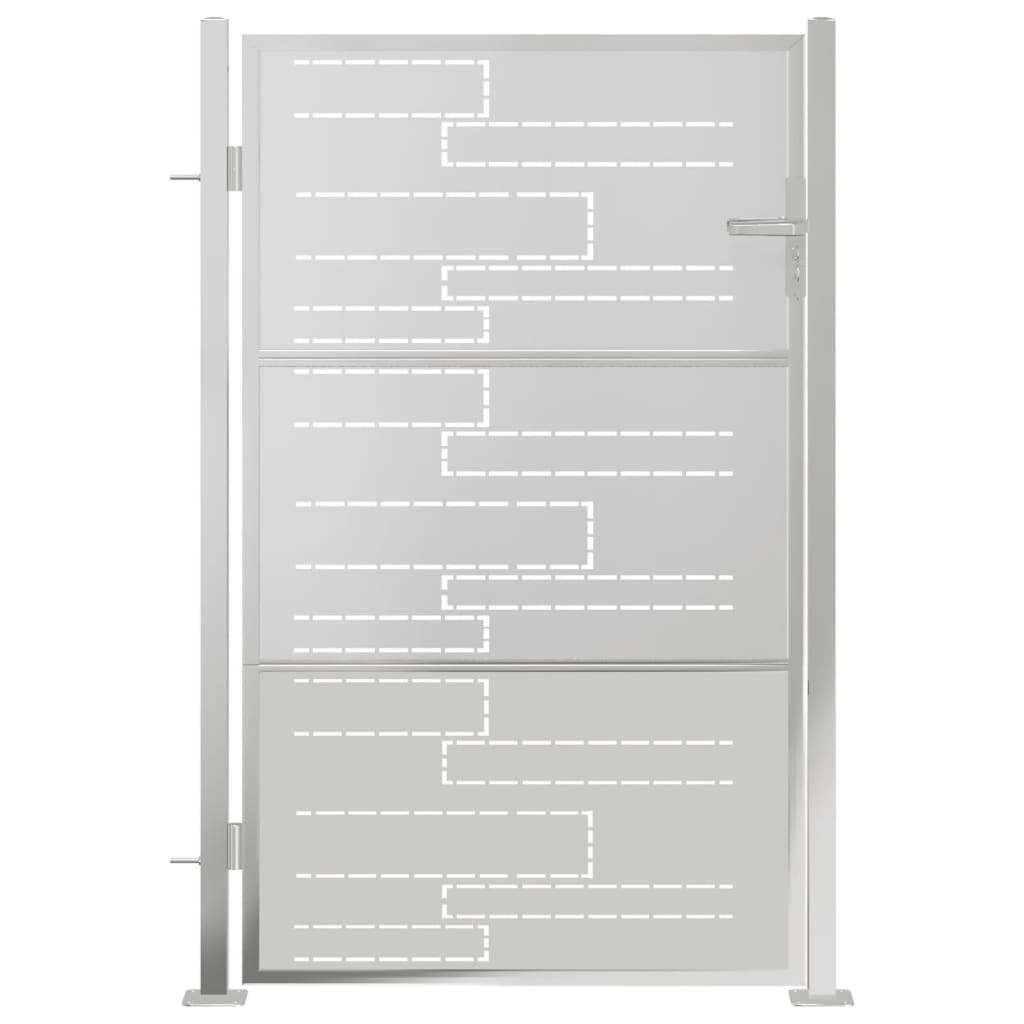 VidaXL Gartentor 100x125 cm Edelstahl