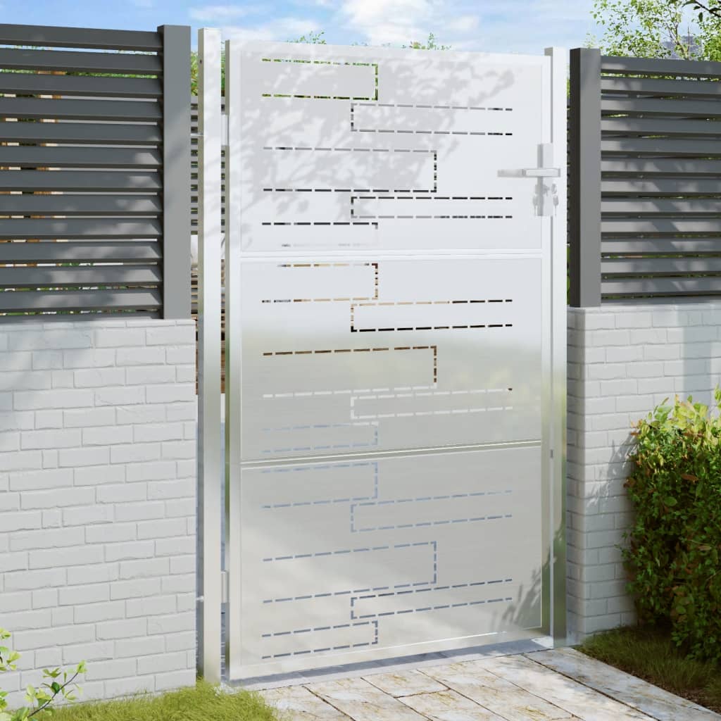 VidaXL Gartentor 100x125 cm Edelstahl