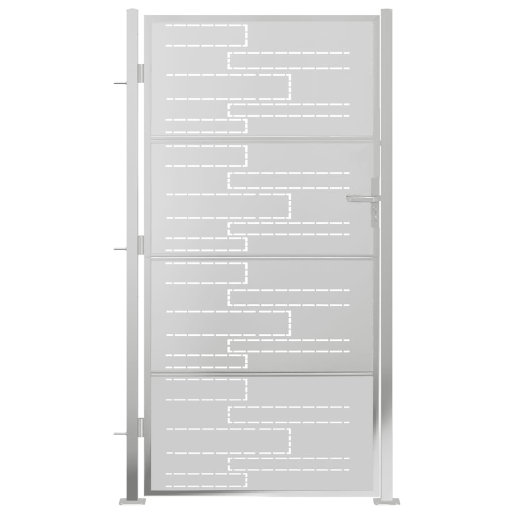 VidaXL Gartentor 100x200 cm Edelstahl