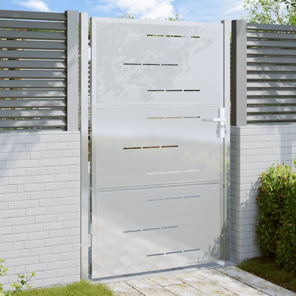 VidaXL Gartentor 100x125 cm Edelstahl