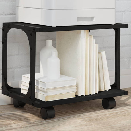 VidaXL Druckerschrank 2-lagig 41x28x33,5 cm verarbeitetes Holz schwarz