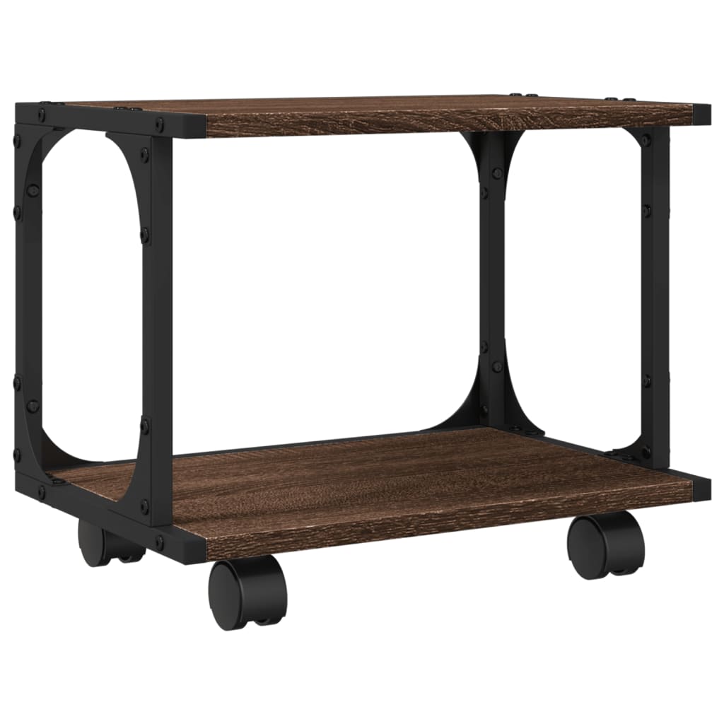 Vidaxx Druckerschrank 2-lagig 41x28x33,5 cm Holzwerkstoff braune Eiche