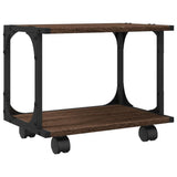 Vidaxx Druckerschrank 2-lagig 41x28x33,5 cm Holzwerkstoff braune Eiche