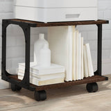 Vidaxx Druckerschrank 2-lagig 41x28x33,5 cm Holzwerkstoff braune Eiche