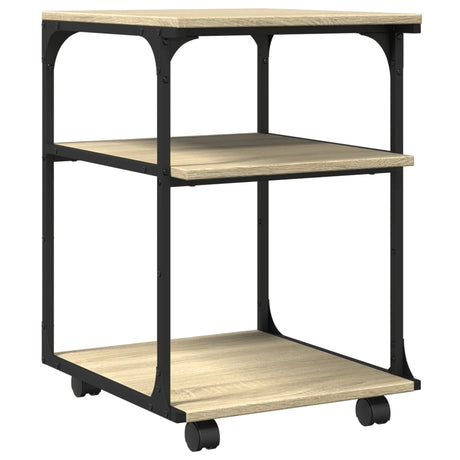 VidaXL Druckerschrank 3-schichtig 43x48x64 cm Holzwerkstoff Sonoma-Eiche