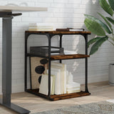 Vidaxx Druckerschrank 3-schichtig 43x48x64 cm verarbeitetes Holz, geräucherte Eiche
