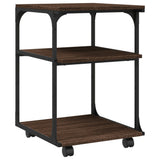 Vidaxx-Druckerschrank, 3-lagig, 43 x 48 x 64 cm, lackiertes Holz, braune Eiche