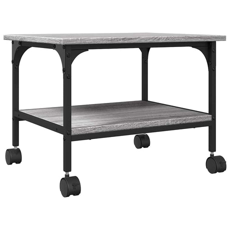 Vidaxx Druckerschrank 2-lagig 50x40x38 cm verarbeitetes Holz Sonoma grau